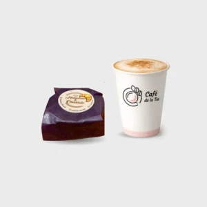 Cappuccino Pequeño + Alfajor Artesanal Chocolate