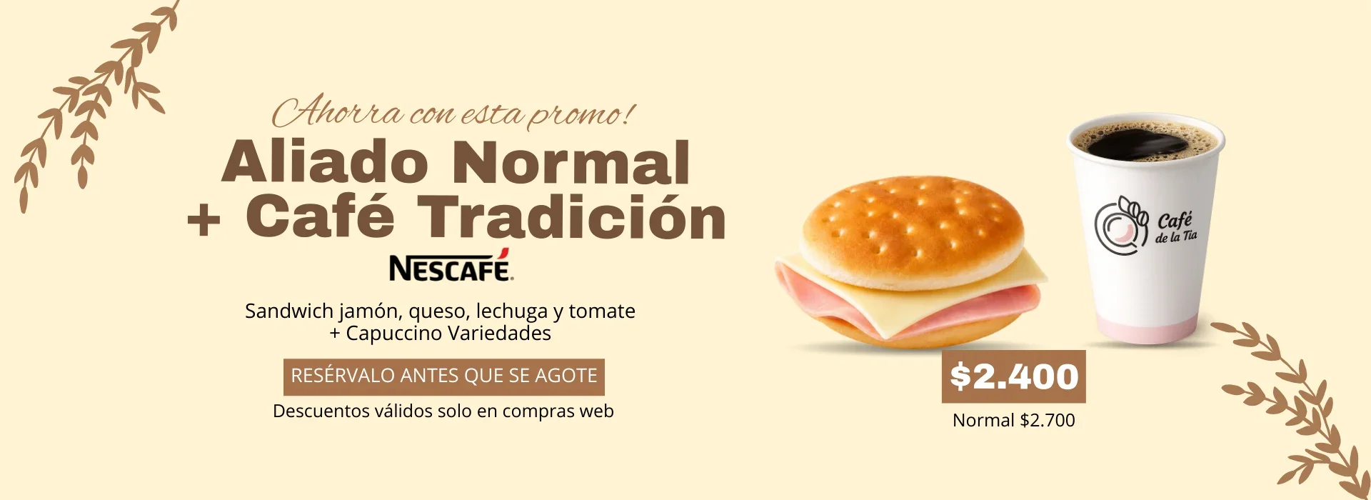 sandwich extra con coca cola