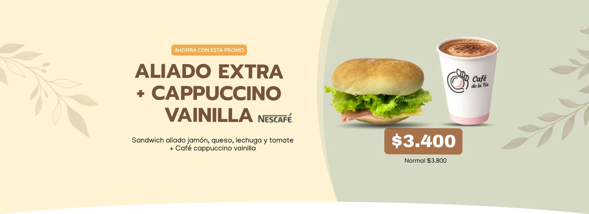 sandwich extra con coca cola