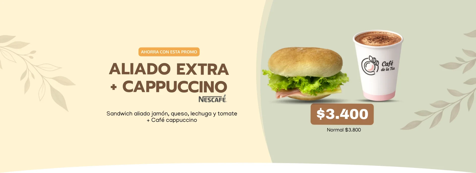 sandwich extra con coca cola